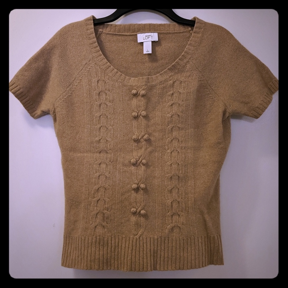 Vintage Camel Ann Taylor Loft crop sweater